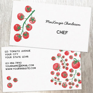 Tomato Watercolor Koch Catering Visitenkarte