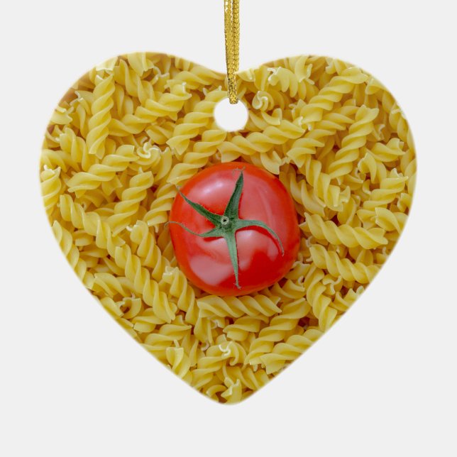 Tomato with fusilli pasta keramikornament (Vorne)