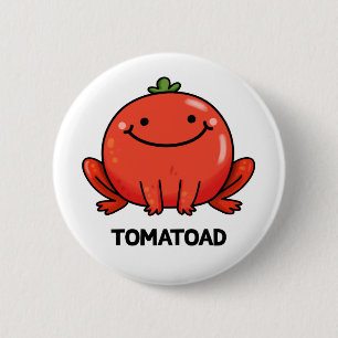 Tomatoad Funny Tomato Toad Puff Button