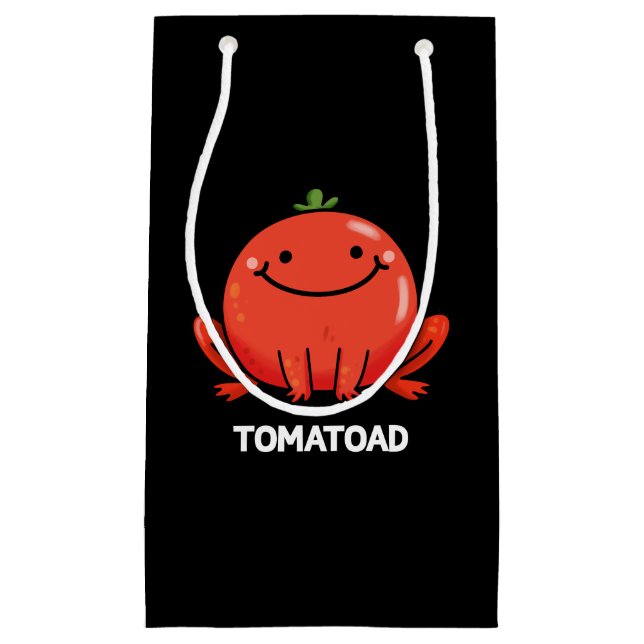 Tomatoad Funny Tomato Toad Puff Dark BG Kleine Geschenktüte (Vorderseite)