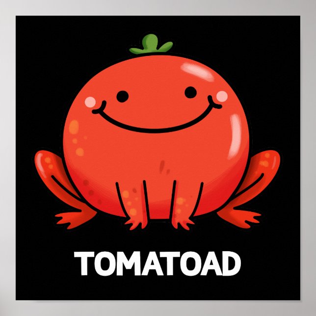 Tomatoad Funny Tomato Toad Puff Dark BG Poster (Vorne)