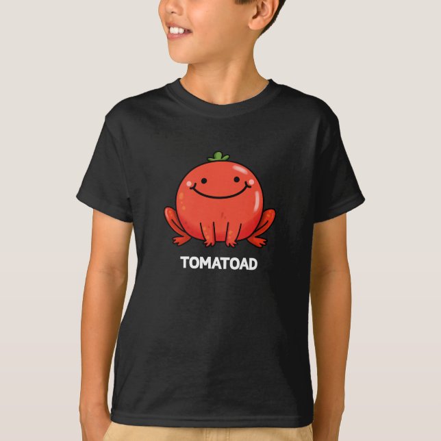 Tomatoad Funny Tomato Toad Puff Dark BG T-Shirt (Vorderseite)