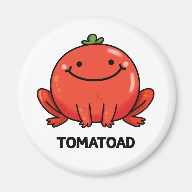 Tomatoad Funny Tomato Toad Puff Magnet (Vorne)