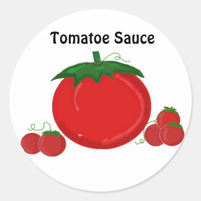 Tomatoe Sauce Runder Aufkleber (Vorderseite)