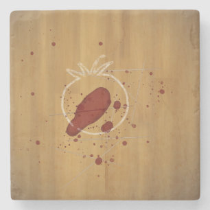 Tomatozid Beweise für ermordete Tomate Funny Steinuntersetzer