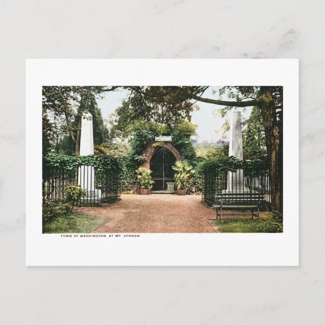 Tomb Präsident George Washington Mt. Vernon Postkarte (Vorderseite)