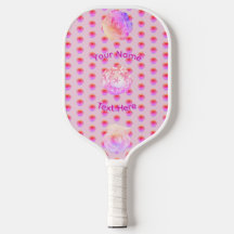Tomboy Pink Boho Flower Pickleball-Schläger