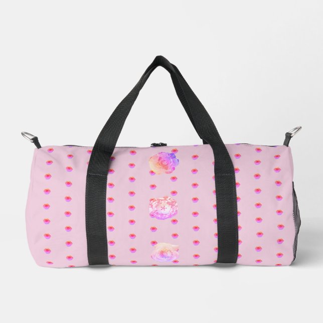 Tomboy-Rosa-Blumen-Dufflebag Duffle Bag (Vorderseite)