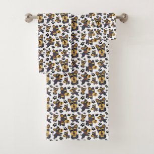 Tomboy Toy Yorkie Yorkshire Terrier Badhandtuch Set