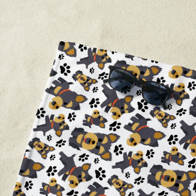 Tomboy Toy Yorkie Yorkshire Terrier Strandtuch (Beispiel)