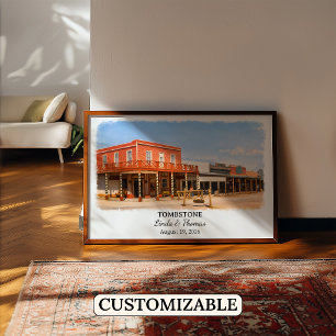 Tombstone Arizona Poster, Aquarell, Maßgeschneider Poster