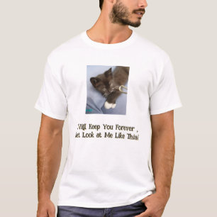 Tomcat-Foto, lustiger Text vorne und hinten,  T-Shirt