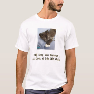 Tomcat-Foto, lustiger Text vorne und hinten, T-Shirt