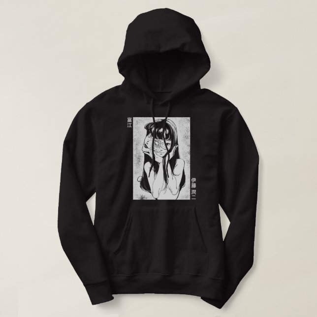 Tomie (veränderbarer Hintergrund) Junji Ito Classi Hoodie (Design vorne)