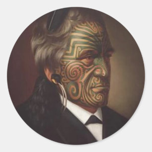 "Tomika Te Mutu" - Gottfried Lindauer Aufkleber