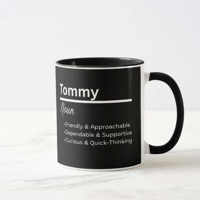 Tommy Boy Name Definition Personalisierter Becher Tasse (Rechts)