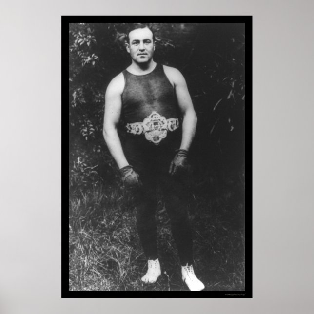 Tommy Burns Boxing 1910 Poster (Vorne)