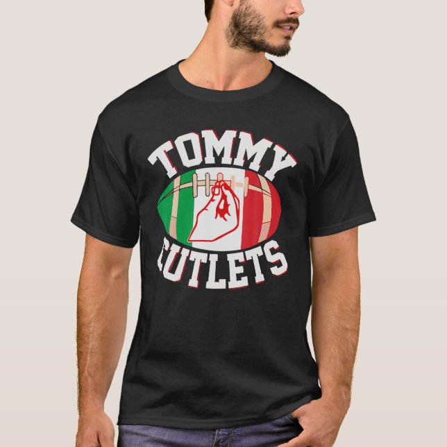Tommy Cutlets Football Quarterback NY Italienische T-Shirt (Vorderseite)