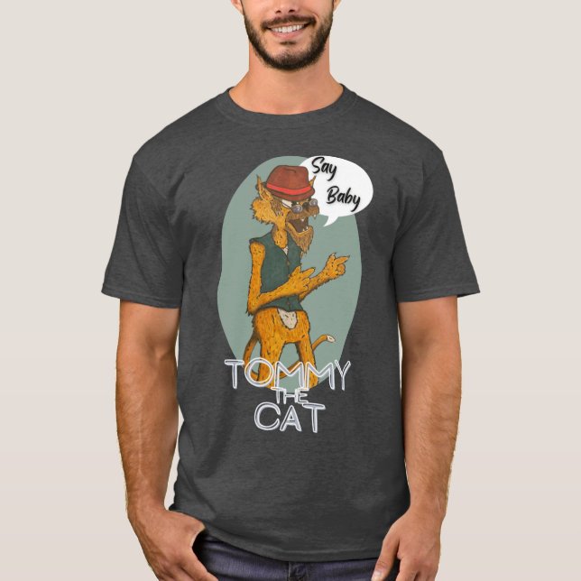 Tommy die Katze lustiger Junge T-Shirt (Vorderseite)
