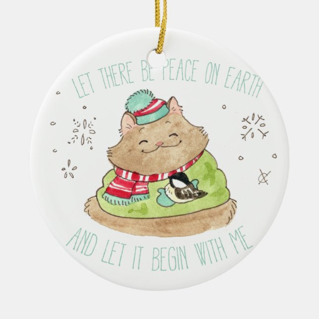 Tommy Lasse Friedensverzierung Keramik Ornament (Vorne)