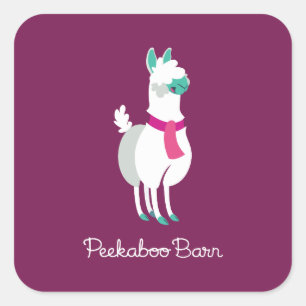 Tommy the Llama Quadratischer Aufkleber