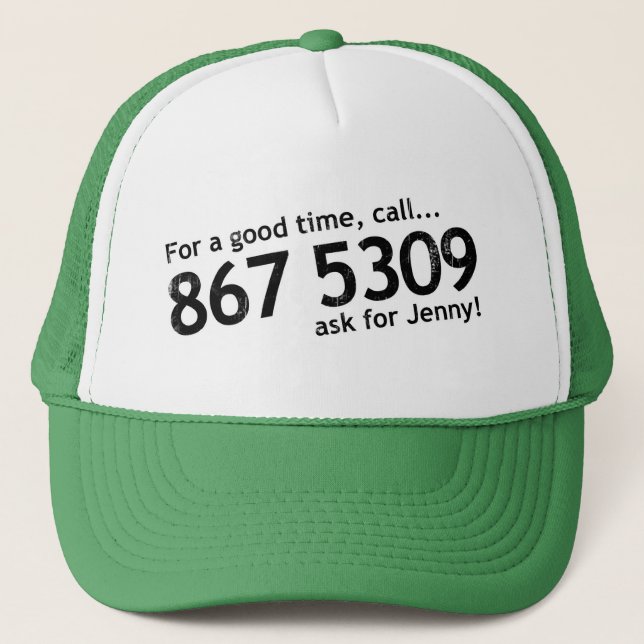 Tommy Tutone 867 5309 Truckerkappe (Vorderseite)