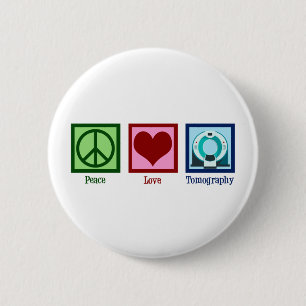 Tomographin Peace Liebe Tomographie Button