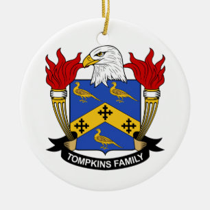 Tompkins Familienwappen Keramikornament
