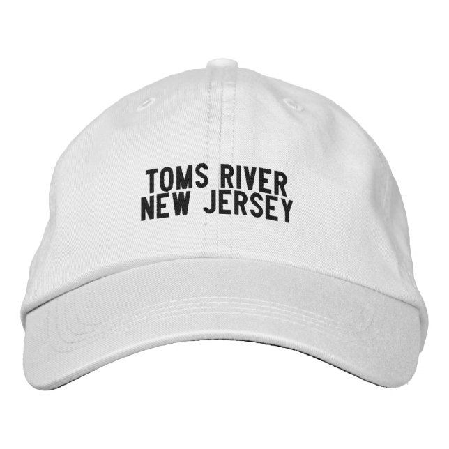 Toms River New Jersey Hat Bestickte Baseballkappe (Vorderseite)