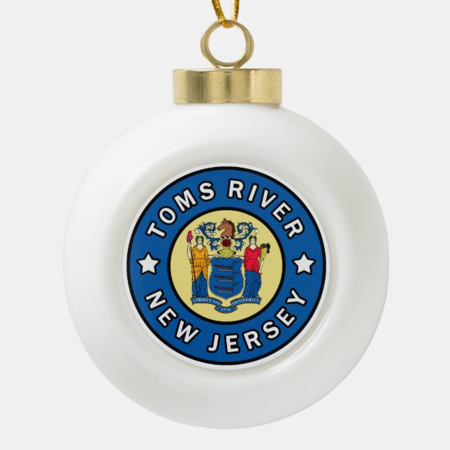 Toms River New Jersey Keramik Kugel-Ornament (Vorderseite)