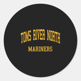 Toms River North High School Hs Toms River Nj Retr Runder Aufkleber