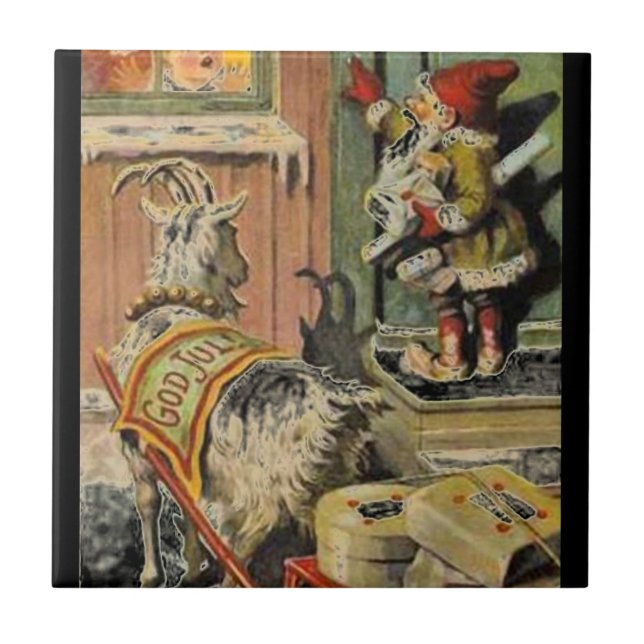 Tomte Nisse, alias Weihnachtsmann Fliese (Vorderseite)