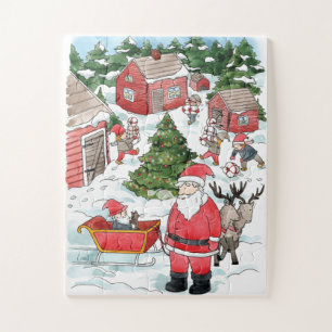 Tomten and Santa Puzzle for Children aged 3+