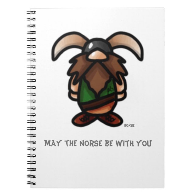 Tomten Viking May the Norbe with You Notebook Notizblock (Vorderseite)