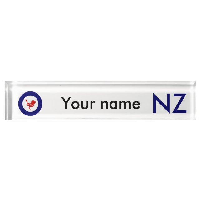 Tomtit roundel | Neuseeland Bird Namensplakette (Vorderseite)