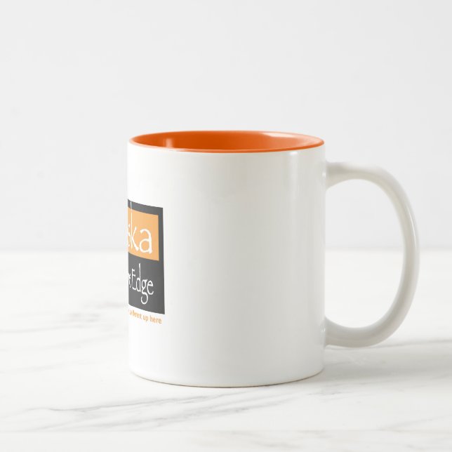 Ton der Orange 2 11 Unze-Tasse Zweifarbige Tasse (Rechts)