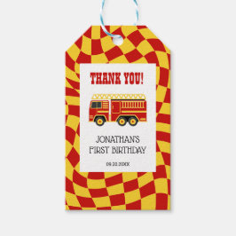 Ton des Alarmantriebs am Geburtstag überprüft Geschenkanhänger