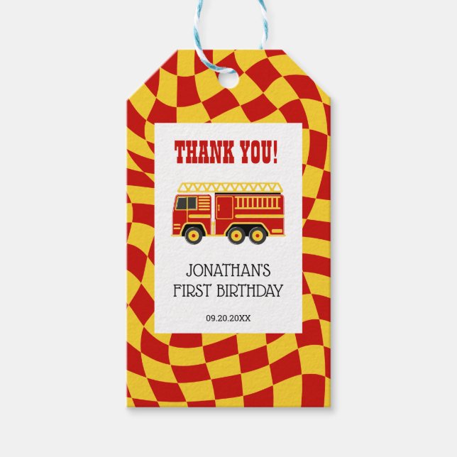 Ton des Alarmantriebs am Geburtstag überprüft Geschenkanhänger (Vorderseite)