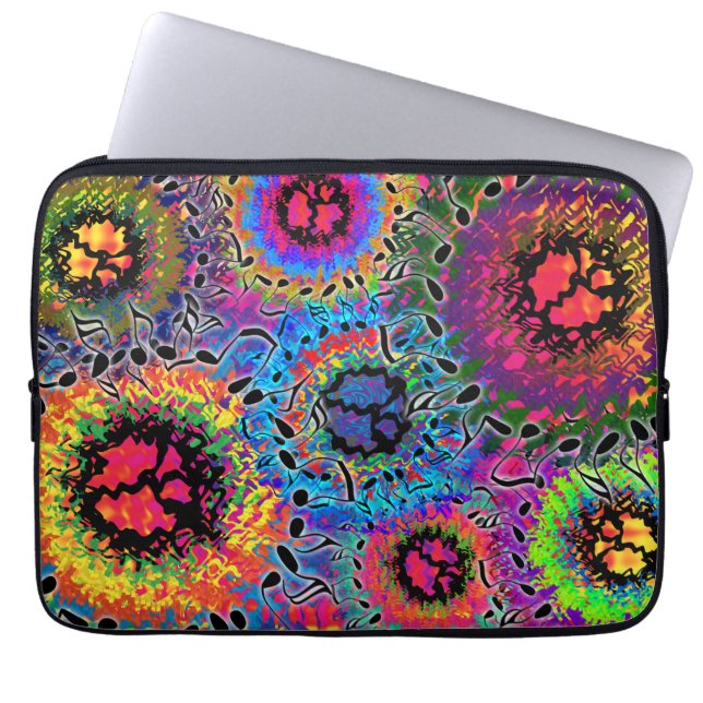 Ton färbt psychedelisch laptopschutzhülle (Vorderseite)