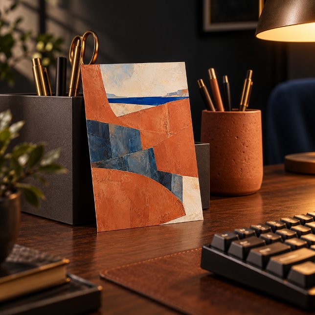 Ton-Horizon-Kunstprint Poster (Styled preview of the unframed 4 x 6 inch paper art print. The painted texture is printed artwork. Decorative props are not included.)