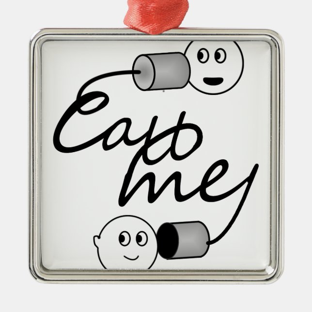 Ton kann mich anrufen ornament aus metall (Vorne)