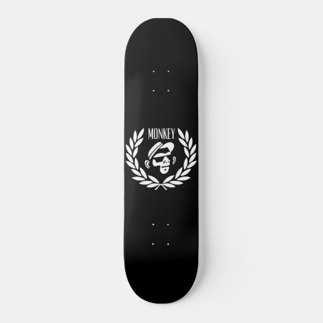 Ton-Lorbeer-Kranz-Skateboard des Affe-2 Skateboard (Vorderseite)