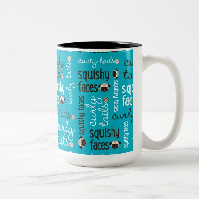 Ton-Tasse des gelockte Schwanz-Squishy Zweifarbige Tasse (Rechts)
