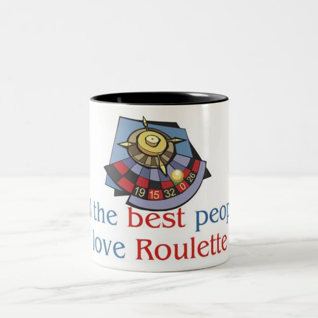 Ton-Tasse des Roulette-Liebhabers zwei Zweifarbige Tasse (Mittel)