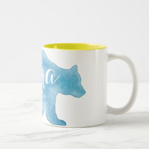 Ton-Tasse Mutter-Bear Watercolor zwei Zweifarbige Tasse