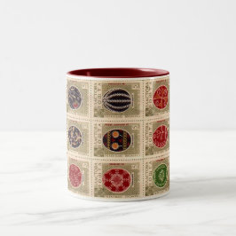 Ton-Tasse Pysanka Ukrainer-Osterei-zwei Zweifarbige Tasse