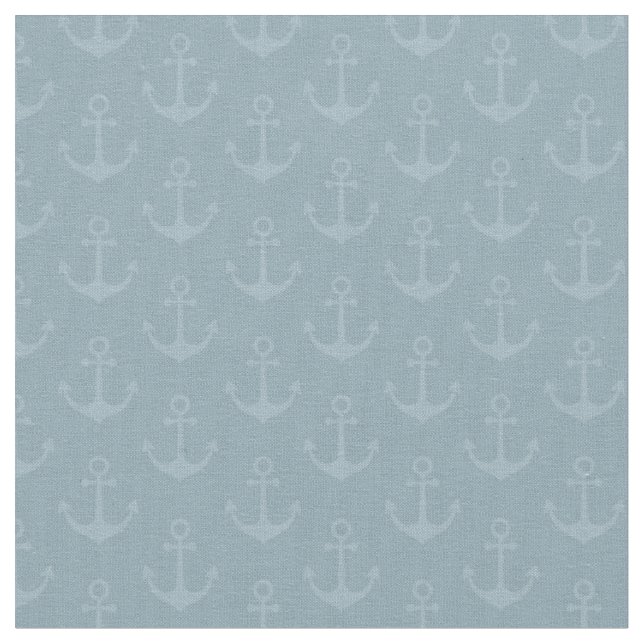 Tonal Anchors auf Hellgrauem Azurblau Stoff (Nahaufnahme)