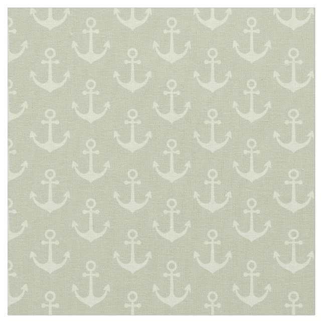 Tonal Anchors auf Pastellgraugrün Stoff (Nahaufnahme)