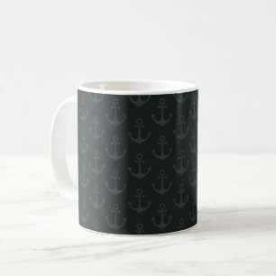 Tonal Anchors auf Schwarz Kaffeetasse