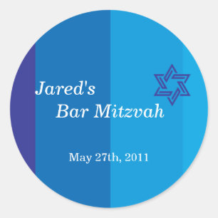 Tonal blauer Bar Mitzvah Aufkleber